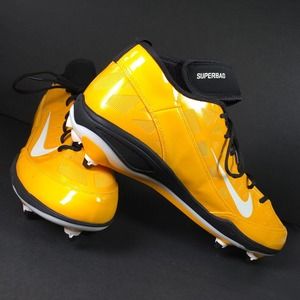 Nike Superbad Air Zoom 3D Football Cleats Size 18 Mens 442617-711 Yellow NWOT